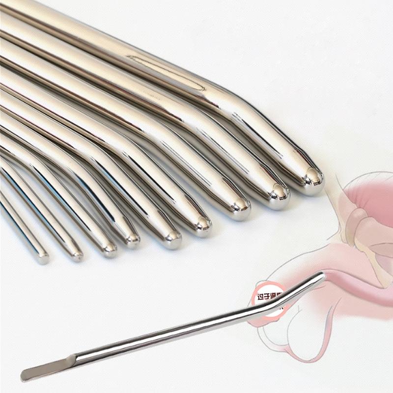 Runyu SM Metal Urethra Expander Husband Stainless Steel Penis Plug Men Urethral Blockage Masturbation Adult Alternative Sex Toys