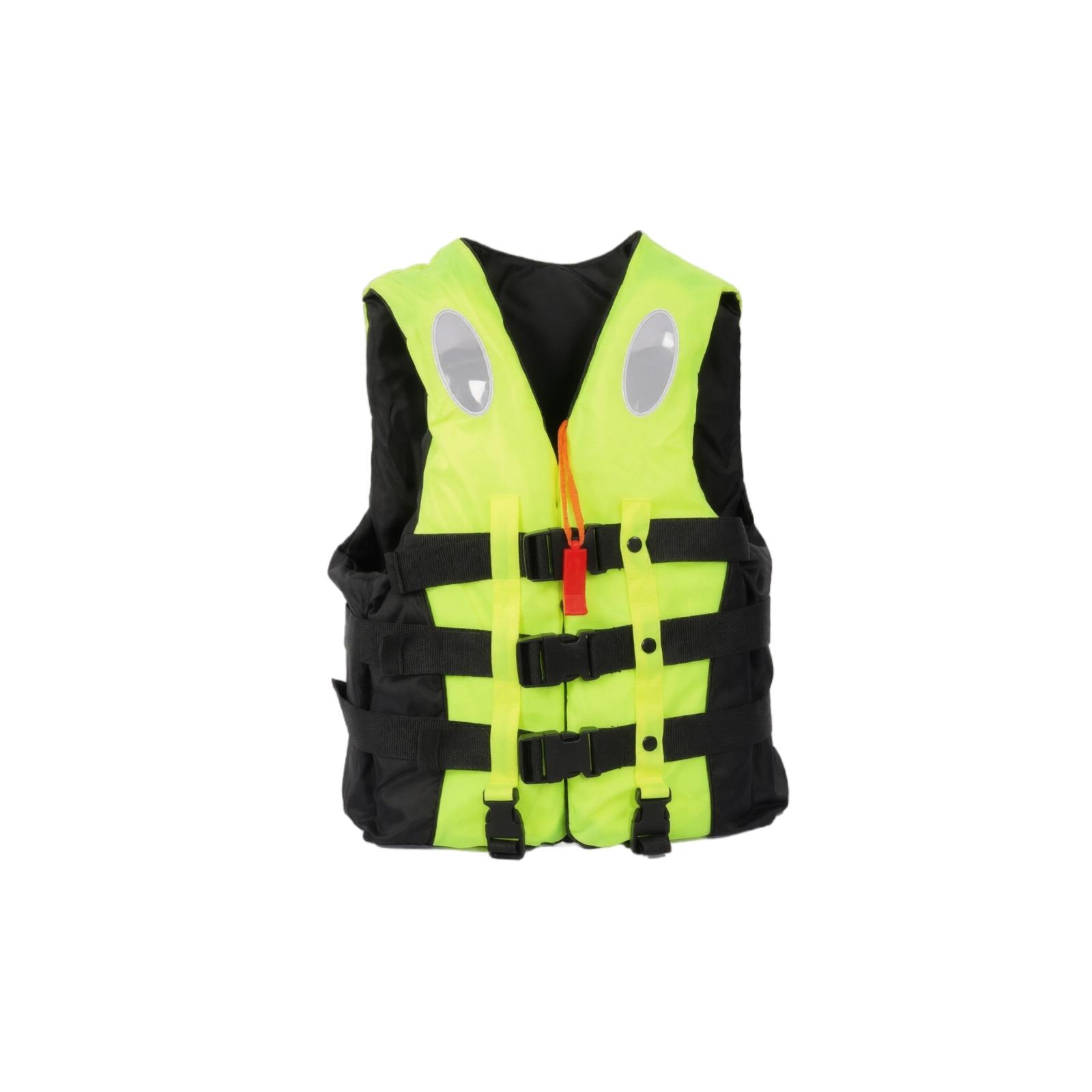 

Adjustable Buckle Life Jacket with Reflective Strips for Paddleboarding Kayaking and Water Sports Safety Vest for Adults and Youth S зелёный