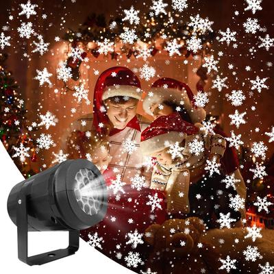 Christmas Projector Stage Light Snowflake Projection Lamp Outdoor Rotating Stage Projection Light For Bedroom New Year