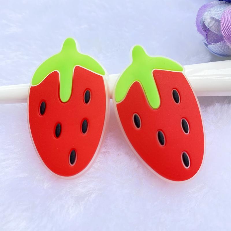 8pcs cute PVC Mixed Luminous fruit flexible glue Flat back DIY Scrapbook Embellishment Phone Craft Decoration D93A