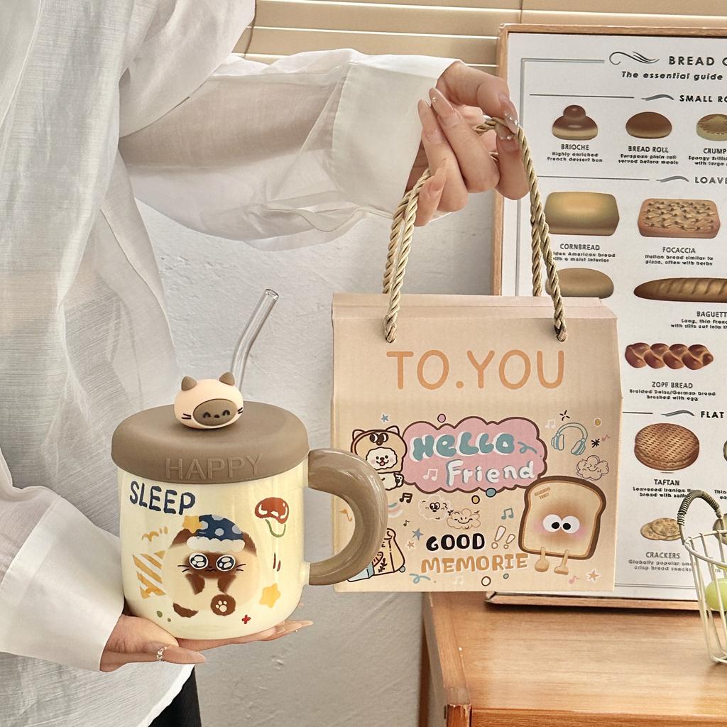 Creative Bear Cartoon Mug High Pretty Drinking Water Cup Souvenir Cute Household Coffee Cup