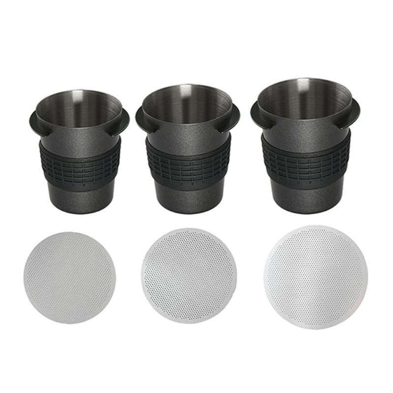 Espresso Dosing Cup Wear-Resistant Coffee Powder Filter Metal Coffee Dosing Cup Coffee Machine Accessories for Coffee