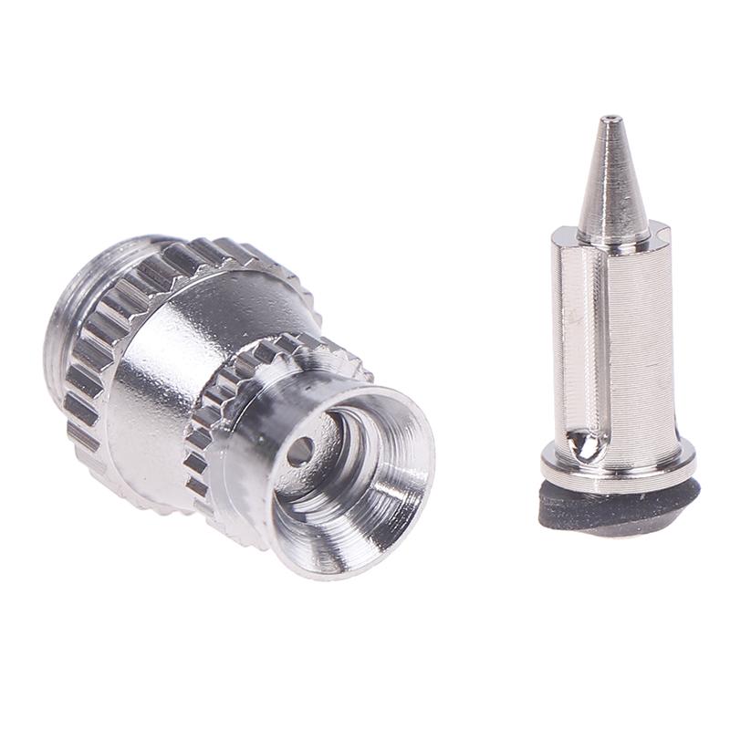Metall-Spritzpistolen-Düsenaustausch-Kit mit 0,3-mm-Spitze und Abdeckungen, Unbeladenes Spritzpistolen-Zubehör-Set