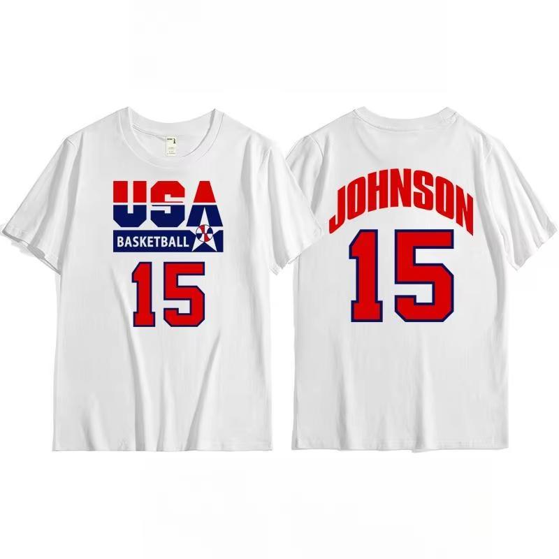 1992 Dream Team T-shirt American Men's Basketball Training Top Vintage Dream One Sports Casual Cotton Short Sleeves