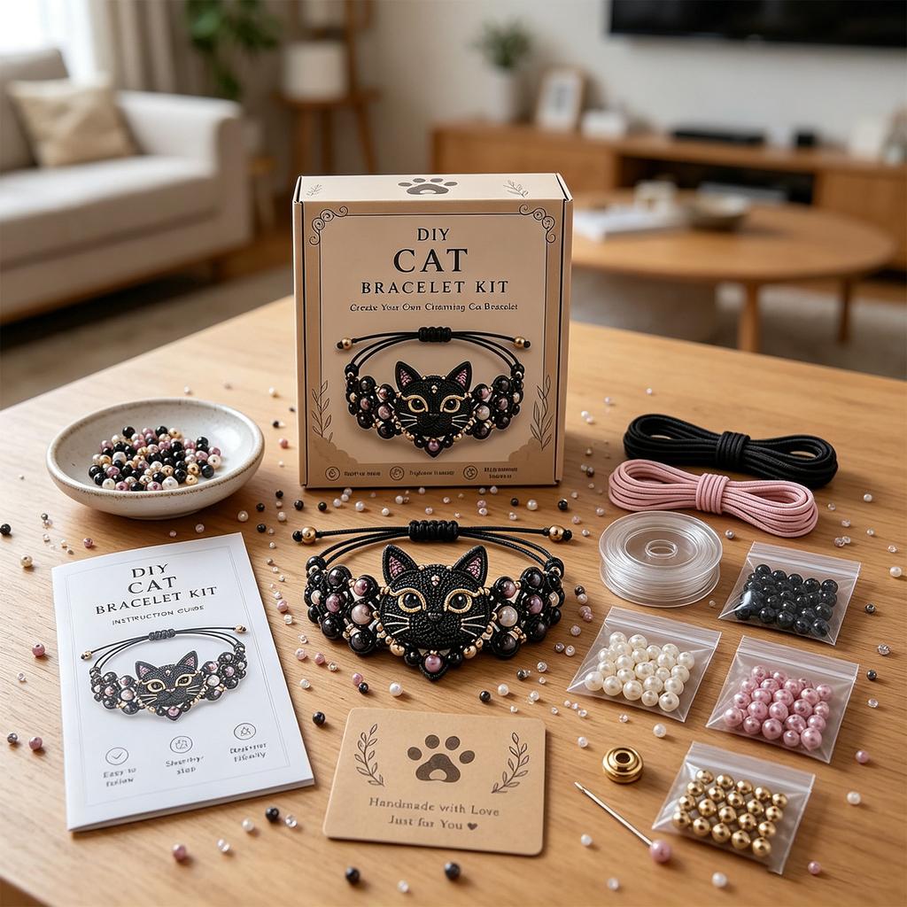 DIY Perlenarmband Bastelset mit Schnur für Kinder - Kreatives Armband-Set für Geschenke