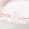 Natural White Rose Quartz Five-Leaf Clover Bracelet for Women - Exquisite Light Luxury Jewelry, Street Style Accessories