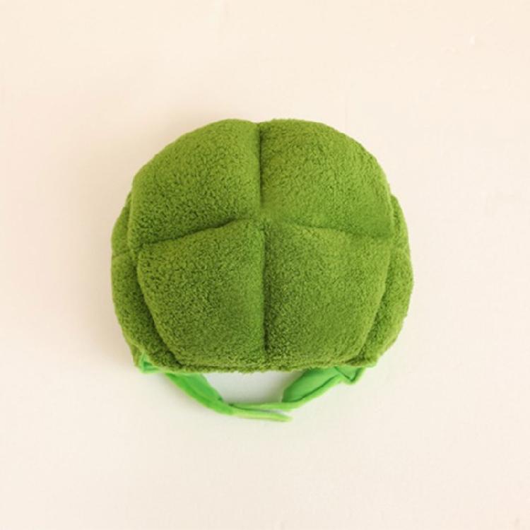 Green Brokkoli Headgear Plush Brokkoli Hat Novel Funny Brokkoli Caps Photography Props Halloween Party Cosplay Costume