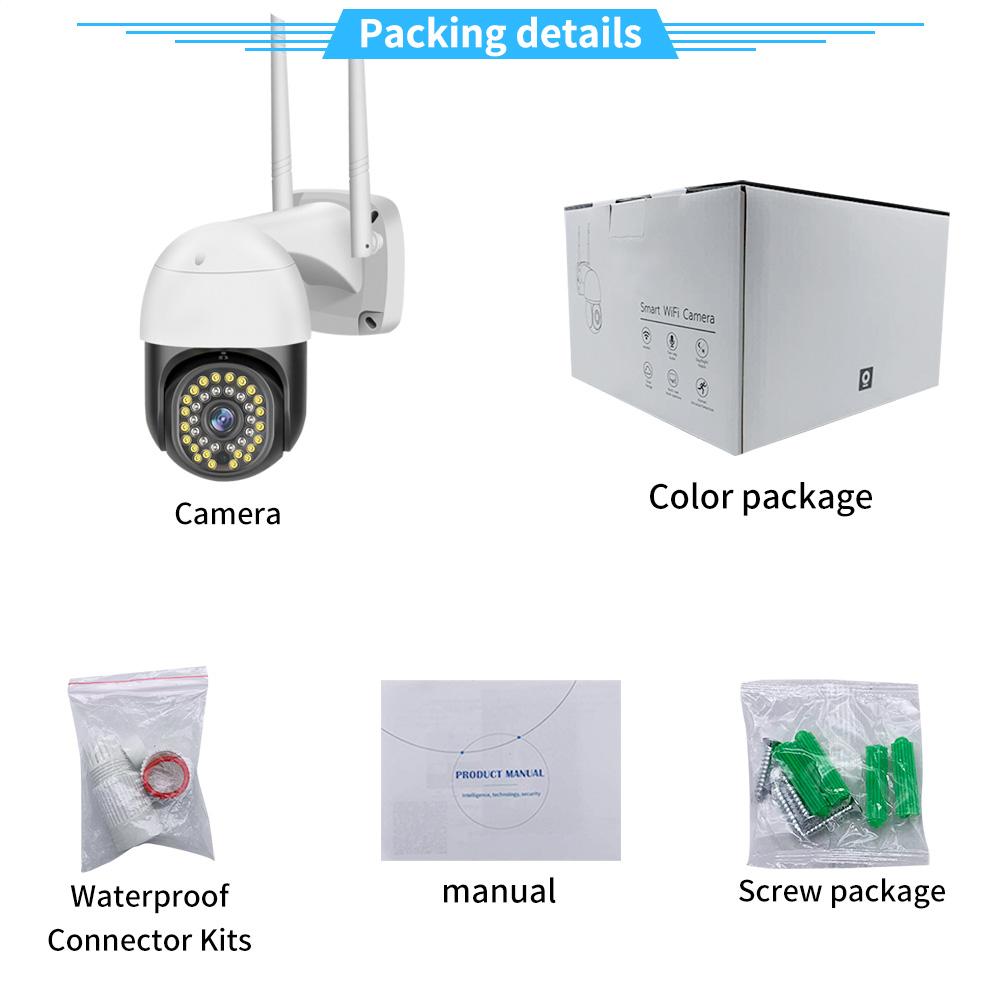3MP PTZ Wifi IP Camera Outdoor 4X Digital Zoom AI Human Detect Wireless Camera H.265 P2P Audio Security CCTV Camera