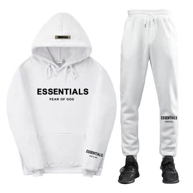Essentials by FEAR OF GOD: Trendige Couple Hoodies mit Fleece Zweiteiliges Set