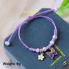 Bohemian Butterfly Flower Bracelets For Women Girls Handmade Purple Blue Pink Beads Braided Rope Chain Bracelet Bangles BFF Gift