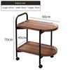 Nordic Corner Table Movable Tea Table Small Wheel Walnut Solid Wood Trolley Bedside Table Furniture Coffee Table Tray Simple