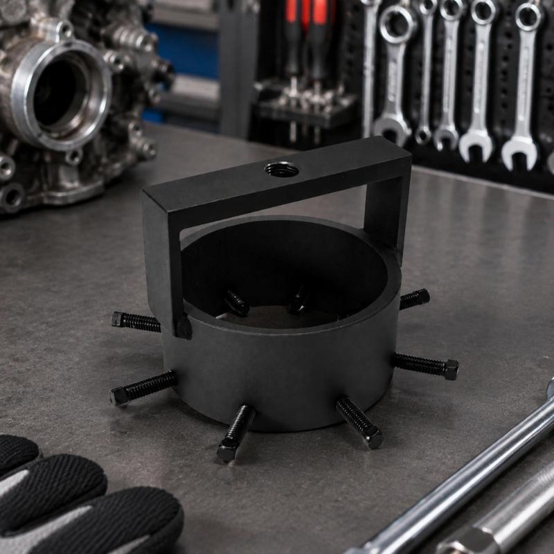 3.7inch Vehicle CV Axles Shaft Removal Tool Head with Adjustable Screw Engagement, Steel Collar and Threaded Connection for Matching Pulling Equipment