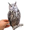 Outdoor Garden Ringing Owl Shape to Deter Birds Hanging Pendant Bird Scarer Gadget with Reflective Strap for Outdoor