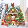 Acrylic 2D/Flat Christmas DIY Diamond Painting Tabletop Ornaments Kit Diamond Painting Desktop Decorations for Adults Beginner
