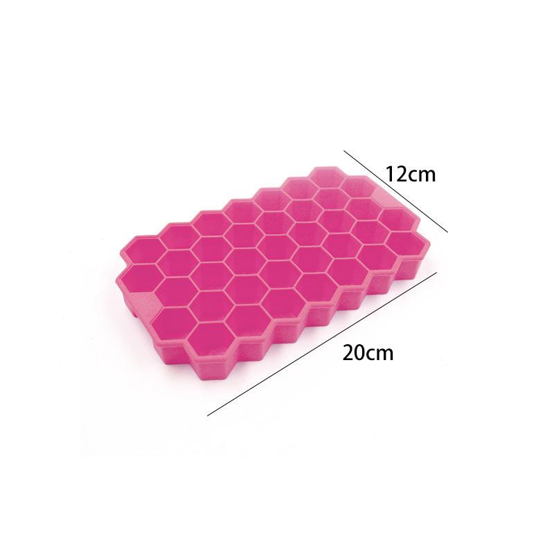 1pcs Green Honeycomb 37 Lattice Cube Tray Maker Without Lid DIY Ice Mold Ice Cube Mold Silicone Ice Grid Ice Making Film Tool