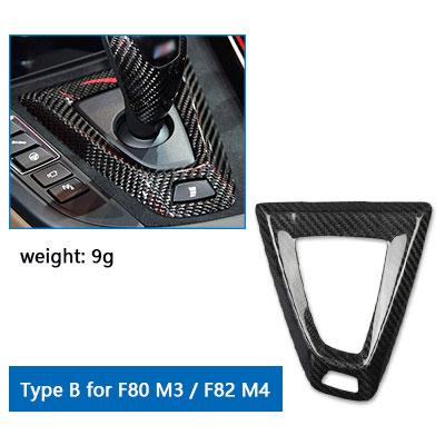Carbon Fiber Style Gear Shift Collar for M3 F80 M4 F82 2014 2015 2016 2017 2018