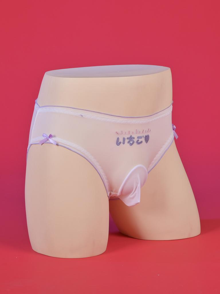 Large Size Kawaii Japanese Sissy Pouch Panties For Men Crossdressers Cute Bow Oil Glossy Briefs Maid Cosplay Lingerie Underwear