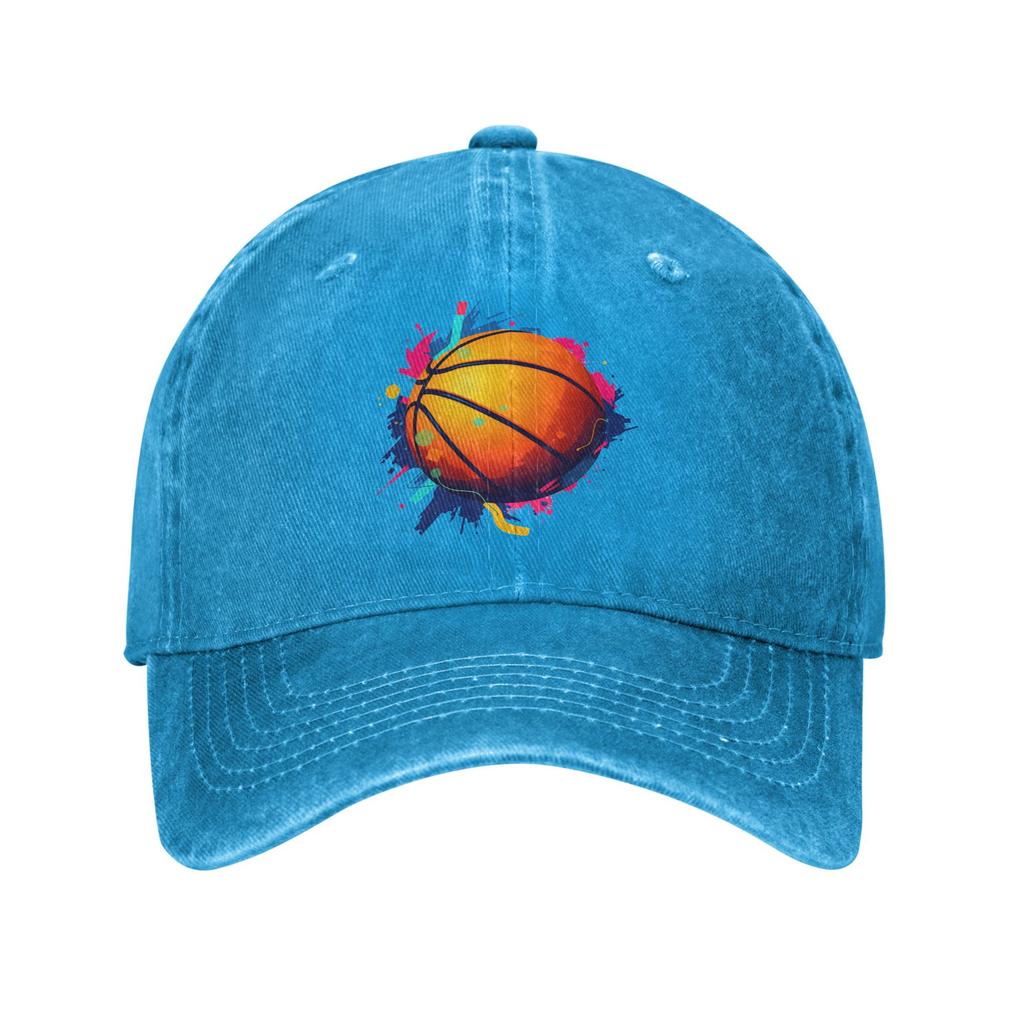 Funny Basketball Sun Baseball Cap  Casual UnisexTeens Washed Hip Hop Hats High Quality Outdoor Sports Baseball Caps Gift Idea