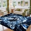 Juventus FC Design Crystal Velvet Rug Soft Decorative Mat for Bedroom Entrance