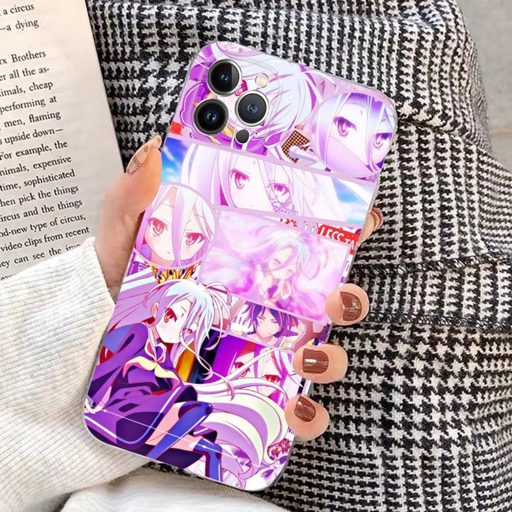 Anime No Game NO life Phone Case for iPhone 15 8 7 6 6S Plus X SE 2020 XR XS 14 11 12 13 Mini Pro Max Mobile Case