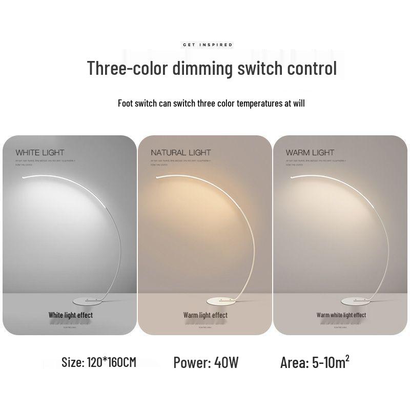 Designer LED Minimalist Arc Floor Lamp for Living Room