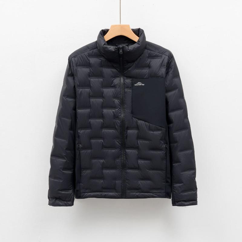 90% Down Outdoor Lightweight Down Jacket for Men - Autumn/Winter Short-Length Stand Collar Warm Top Outerwear