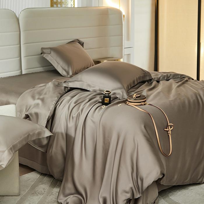 Queen Size Soft Silky Skin Friendl Sleeping Naked Lyocell Bedding Set  Duvet Cover Set Bed Sheet Pillowcases