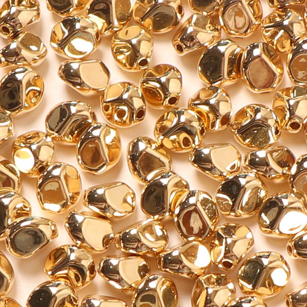 Electroplated Irregular Spacer Beads for DIY Bracelet & Necklace Jewelry Accessories