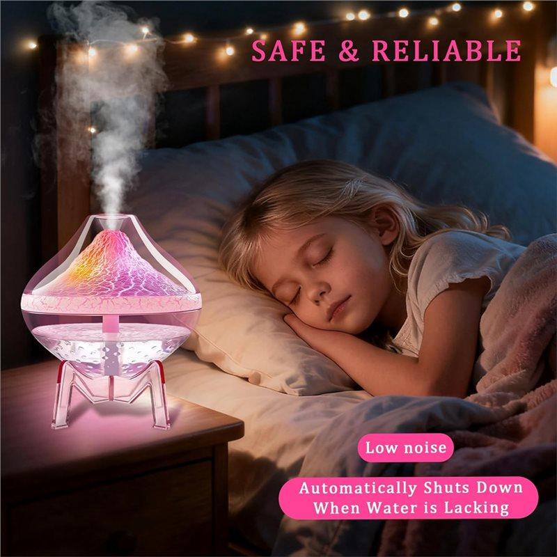 B69A Humidifiers For Bedroom Cool Mist Ultrasonic Small Humidifier LED Colorful Gradient Light Mini Humidifier For Plants