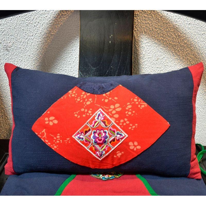 

Danfengchuangyi Китайский Классический Домашний Тканевый Фартук Серия Элементов Классическая Вышитая Поясничная Подушка Земляная Ткань Подушка Костюм Red plum waist pillow (including core) 30x50cm