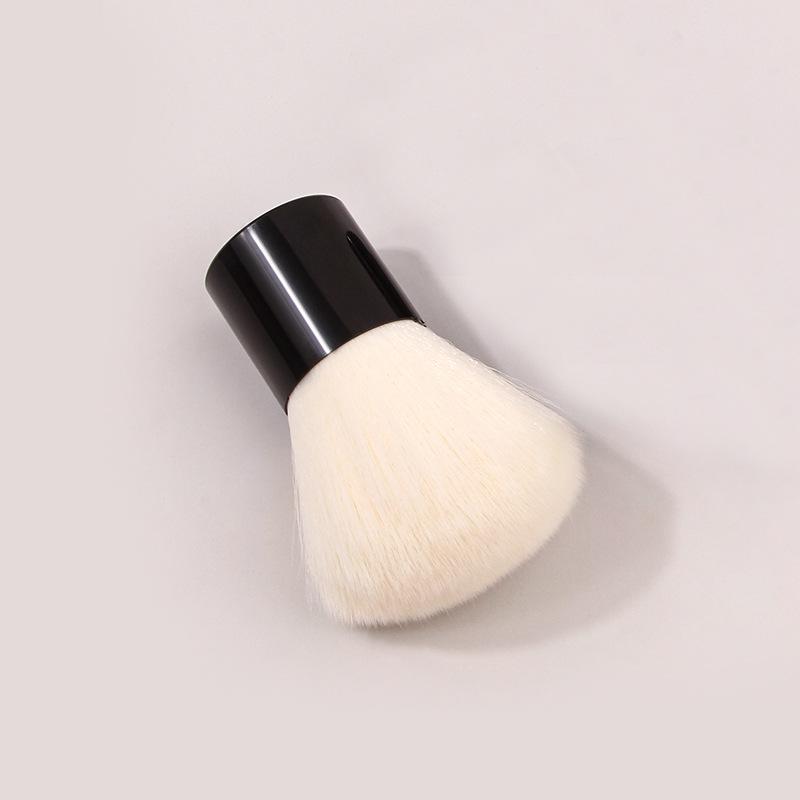 Large Kabuki Blush Brush with Mushroom Head for Loose Powder and Setting Makeup