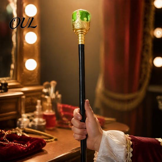 Gold Cane for Role Play Scepter Wand, Royal King/Queen Costume Accessory, Medieval King Crown Staff Princess Cosplay Wands Play, Dress Up Easy