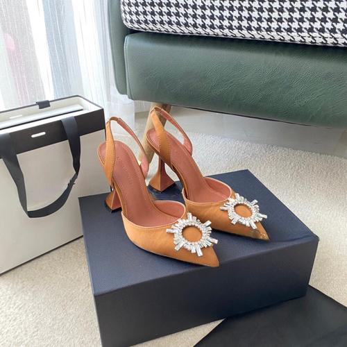 Fashion 2025 Sunflower Rhinestone High Heels Pointed Toe PVC Transparent Butterfly Rhinestone Sandals Baotou Women's Shoes