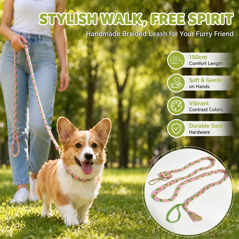 Traction Rope For Hand-pet Leash, Suitable For Small And Medium-sized Dogs, Such As Labrador, For Dog Walking. Made Of Durable And Thick Material.