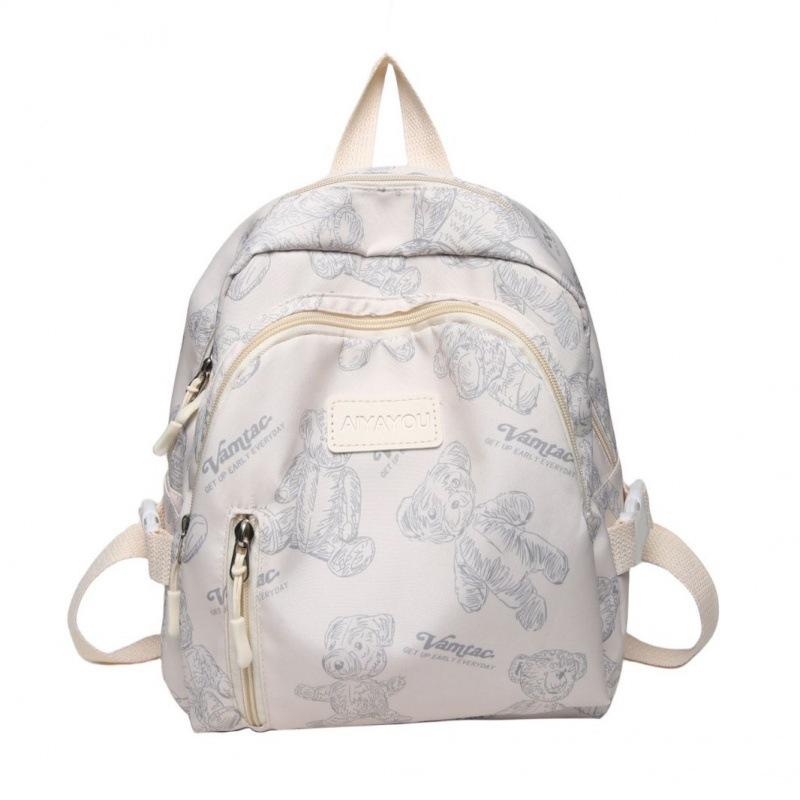 Mini backpack niche Japanese Korean version lightweight small schoolbag printed college style simple girl small backpack