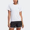 Adidas T Shirts Women's White Crew Neck Moderate Straight Fit HZ0112