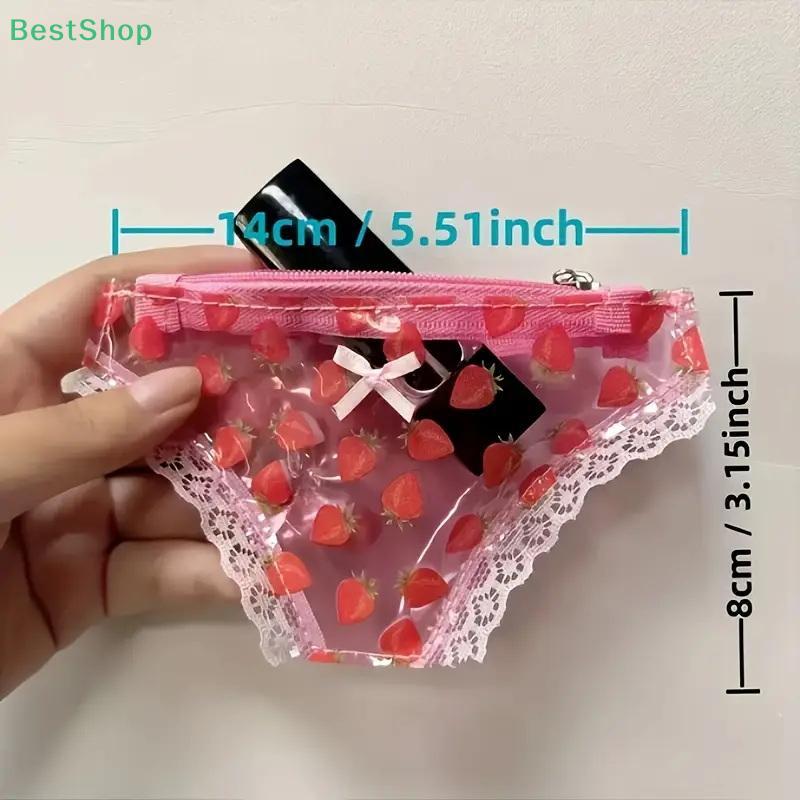 Lustige Höschenform Kosmetiktasche Japanische Spitze Aufbewahrungstasche PVC Druck Wasserdichte Geldbörse Kartenetui