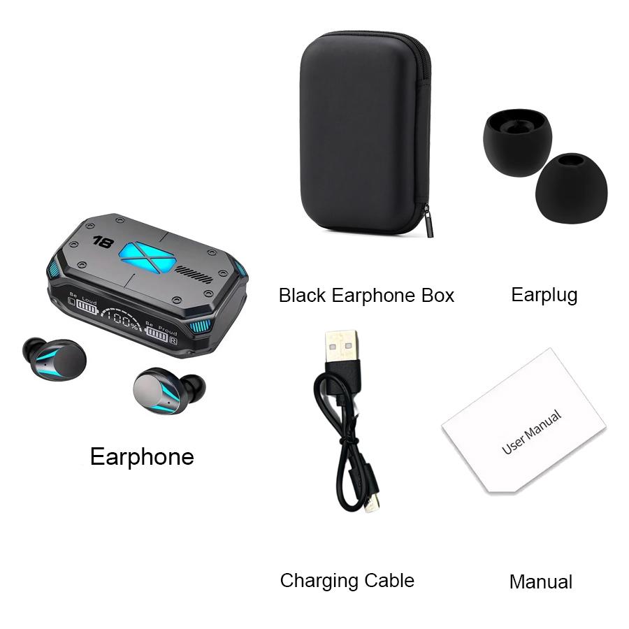 M41 Bluetooth Kopfhörer Kabellose Kopfhörer Smart Touch Digitalanzeige Stereo Ohrhörer Mit Farblicht Magnetische Saugkopfhörer