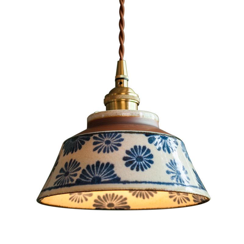 Chinese Retro Teahouse Ceramic Pendant Lamp: Ancient Style for Bedroom or Dining Room