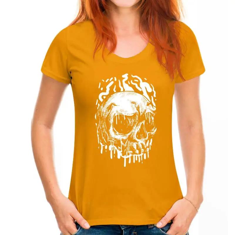 Dripping Skull T-Shirt S-5Xl Screenprinted Rock Mens Punk Goth Metal Grunge Retro Tee Shirt