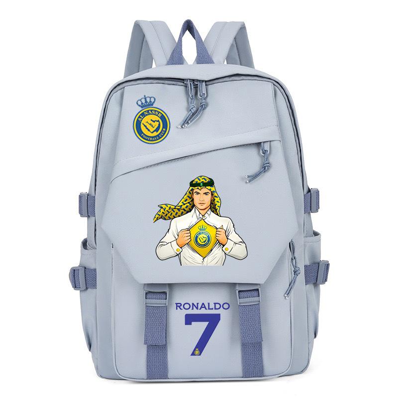 Football Star Ronaldo Surrounding Cr7 Printing Student Schoolbag Trend Backpack To Reduce The Burden And Large Capacity