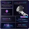 HONGTOP S30 Max 400 Ansi Lumens Global Version 4K Mini Portable Projector Android 10 2GB+16GB Theater Beamer For Home Theater