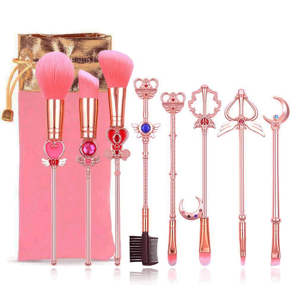 Smaele Makeup Brush Popular Pretty Guardian Sailor Moon Makeup Eye Brush Super Professional Tool Includes Pink Bag and Brush Perfect Gift for a Sailor