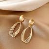 Trendy Korean Minimalist Statement Clip Earrings Jewelry Elegant Gold Color Goemtric Clip Earrings Without Piercing for Women