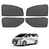 Conjunto de 4 Telas de Luz de Carro Série 30 Toyota Design Lateral Anti-Insetos para Modelos Iniciais e Tardios Junho de 2015 com Para-sóis, Cortinas para Toyota 30 Alphard/Vellfire,