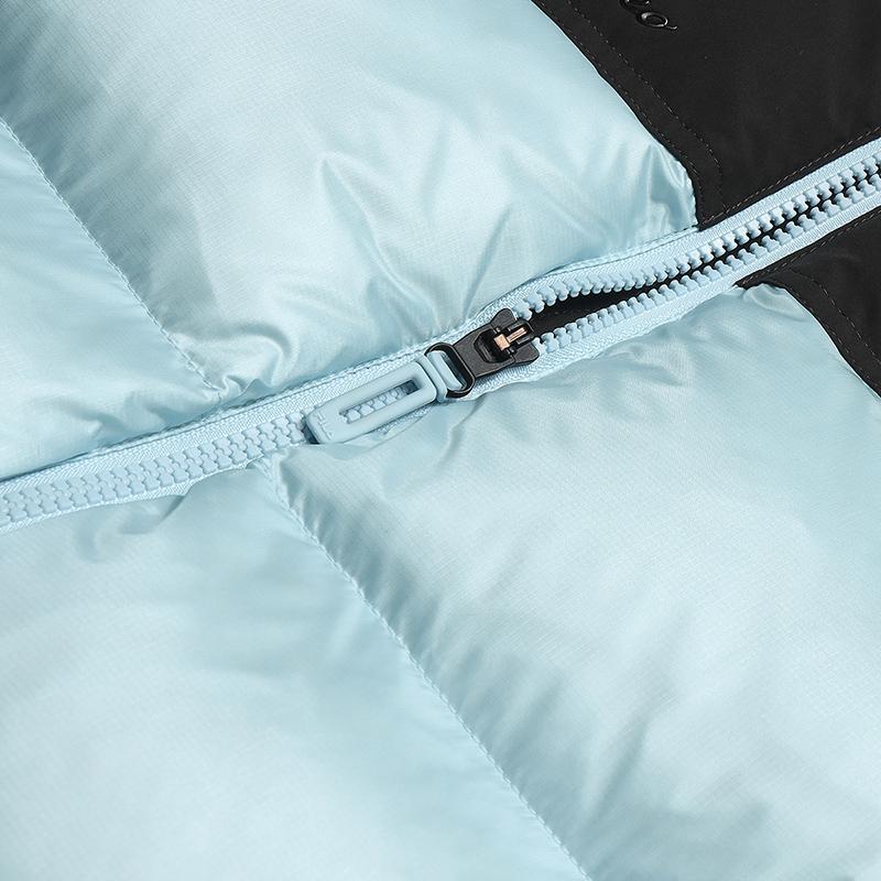 FILA Ski Series 4810 Snow Peak Goose Down Fashion Trendy Personalized Ski Sports Protective Warm Spliced Stand Collar Down Jacket A11W546921FLB