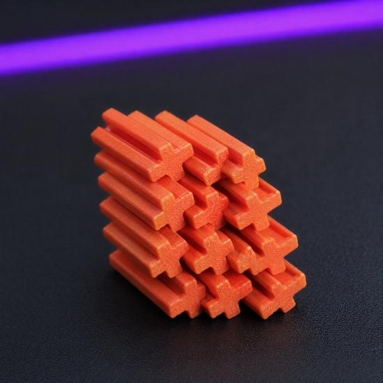 Decoration Art 3D Printed Slime Cube Fidget Toy, Squishy Puzzle Stress Relief Toy for Desk Office, Home Creative Geometric Desktop Decor with