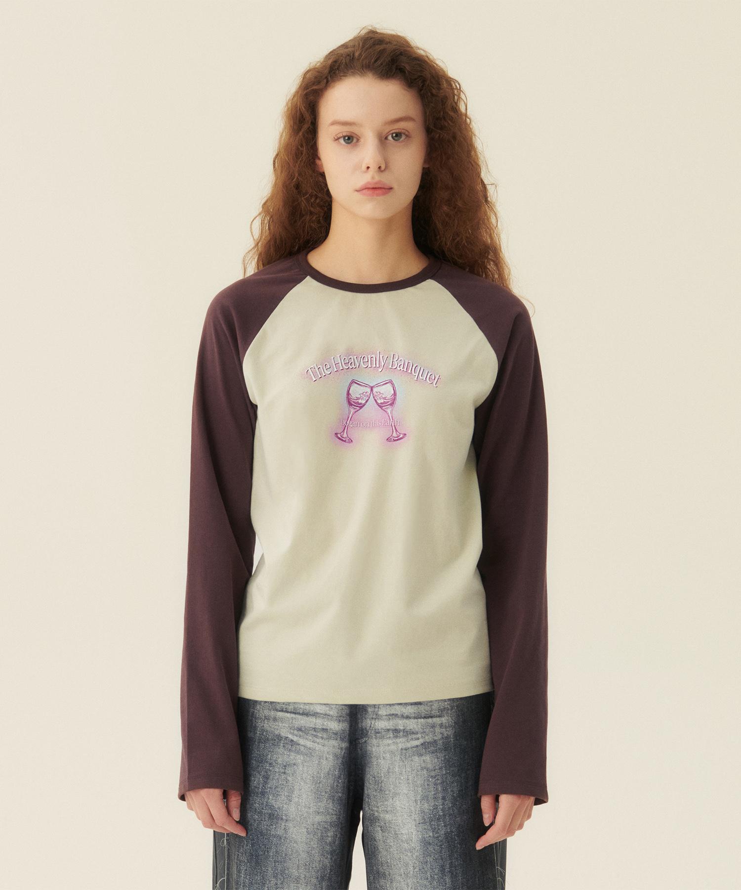 Gocori Water Became Wine Raglan T-Shirts - Mint Raglan T-Shirts Long-Sleeve Free/Free
