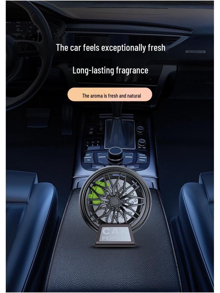 Car Wheel Hub Aromatherapy Vent Clip: Fresh, Long-lasting Scent Eliminates Odors