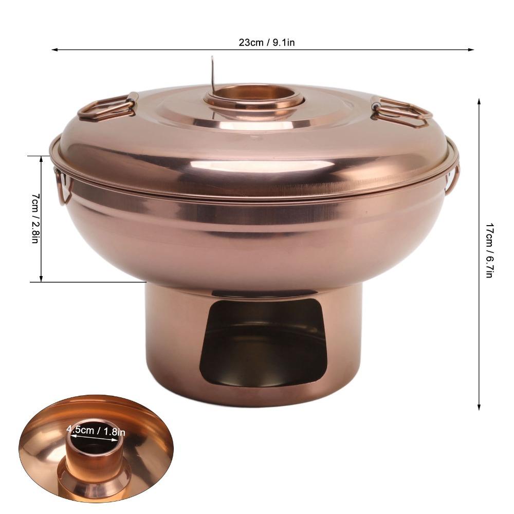 Rose Gold Dry Ice Hot Pot 410 Stainless Steel Dessert Fondue Pot Chinese Hot Pot  Home Kitchen